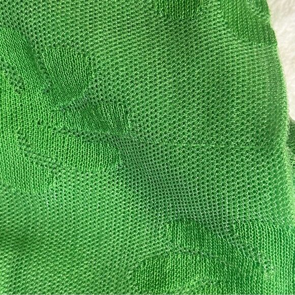 Zara Floral Knit Crop Semi-Sheer Long Sleeve Sweater Top - Picture 8 of 9